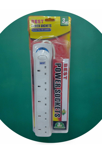 Best مقابس تمديد الطاقة 3 متر 5 منافذ