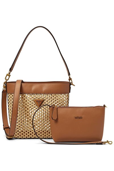 Guess Vikky, Textile bag, Tote, Cognac, For women