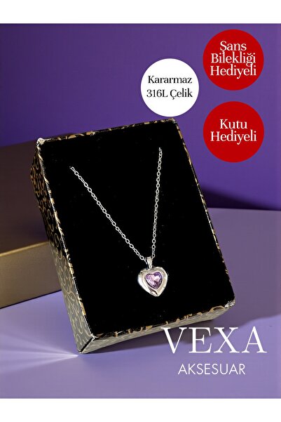 Vexa Aksesuar قلادة أمورا كارب موديل ستون مقاومة للصدأ من الفولاذ المستورد 31...