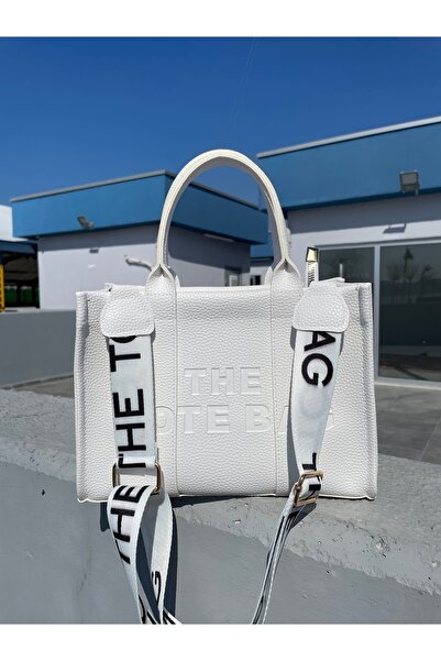 macsoo Women's White the Tote Bag Hand and Crossbody Medium Size Shoulder Bag Width 28cm Length 20cm