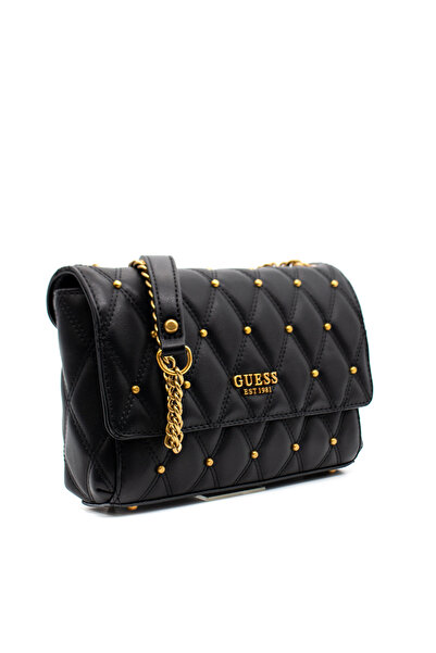 Guess Triana, Geantă crossbody din material textil, Negru, HWQS8553210BLA, 26...