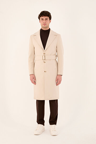 The Tailor Classics Geleneksel Şıklık Uzun Geniş Yakalı Kaşe Palto