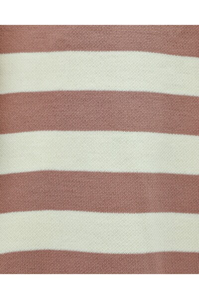 Modamorfo Half Turtleneck Buttoned Thick Striped Knitwear Set -G.Kurusu