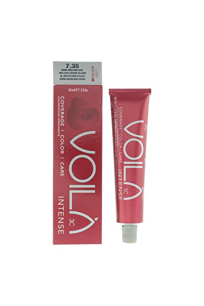 Intercosmo , Voil�� 3C Intense, Permanent Hair Dye, 7.35 Medium Golden Mahogany Blonde, 60 ml