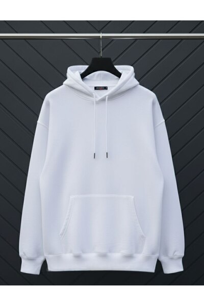 REBRAND Printed Unisex Sweatshirt Oversized Hoodie Hooded Thick 3 Yarn