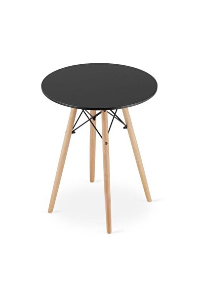 Artool Scandinavian-style round table Artool, MDF and beech wood, black, 60x72 cm