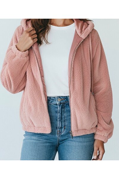 MegaLifeVision Powder Pink Full Zip Lined Teddy Jacket