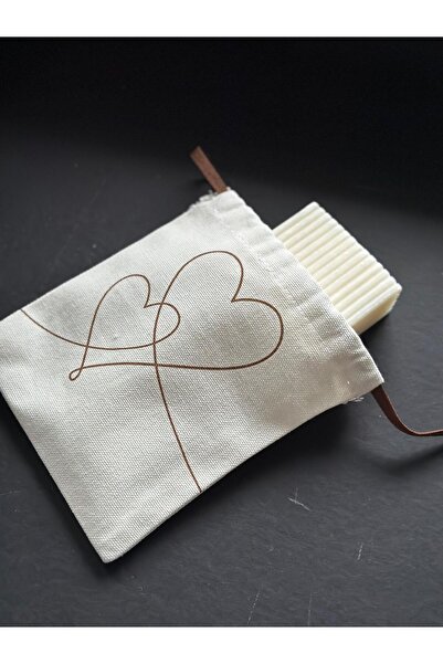 Stella Belli Pouch and Solid Soap | 100% Natural Natural 120 Gram Soap & Natural Heart Printed Sachets | Olive Blossom