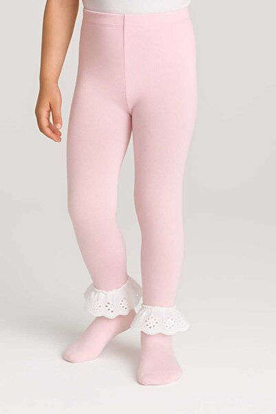 ÖZKARDEŞLER BABY Bebek ve Çocuk kilotlu dantelli çorap pembe