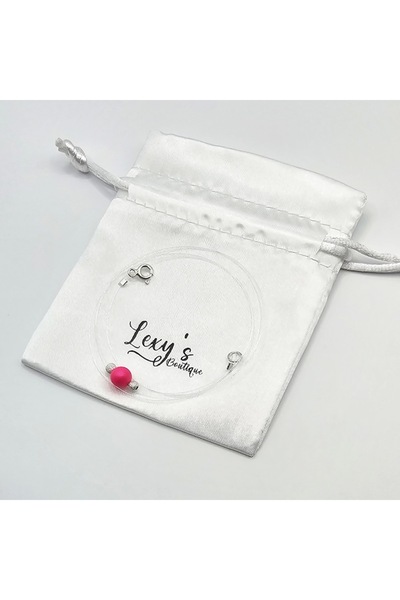 Lexy's Boutique Handmade necklace, transparent thread, 925 silver, Lexy's Boutique, Swarovski pearl, 39 cm