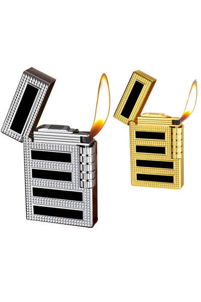 Top-Light Set of 2 metal lighters with side flint ignition