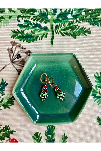 QUEEN Yılbaşı Ağacı Murano Cam Küpe