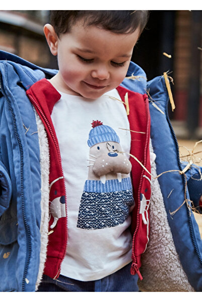 MAYORAL Baby Boy Printed Sweatshirt Cream