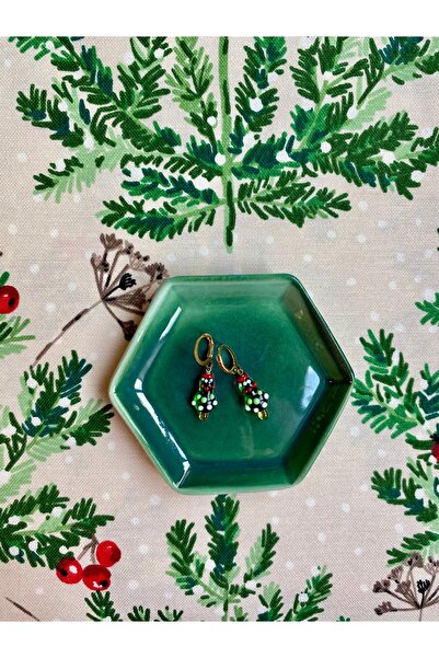 QUEEN Yılbaşı Ağacı Murano Cam Küpe