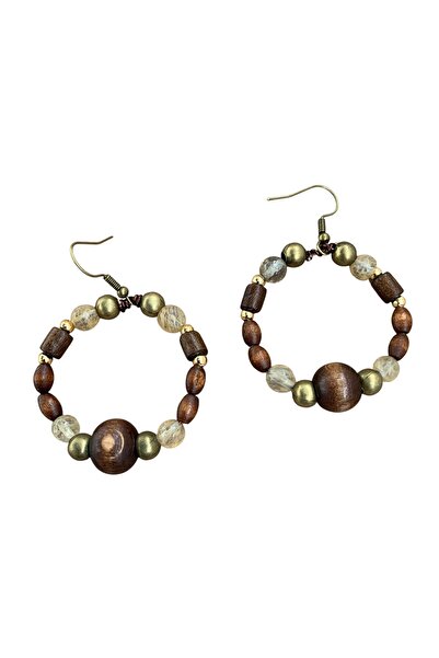 LeylanTakı Leylan Jewelry Women's Brown Authentic Hoop Earrings