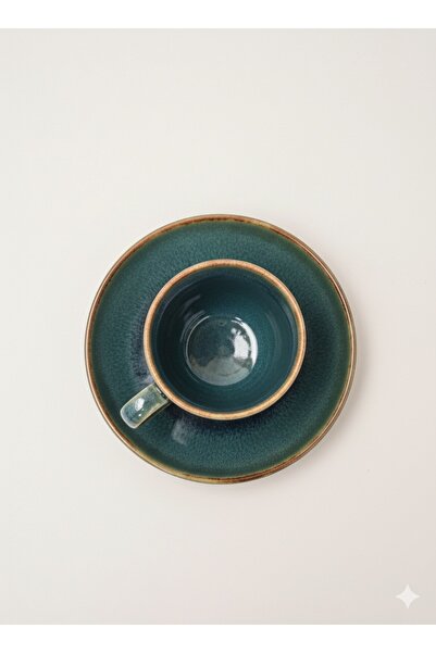 AENLINE HOME 2'li Özel Tasarım Kahve Fincan Seti / Seramik El İşi Espresso Türk Kahvesi Fincanı