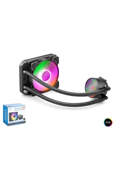 NODAR مروحة معالج بتبريد سائل ND2502 ARGB مقاس 120 ملم - أسود
