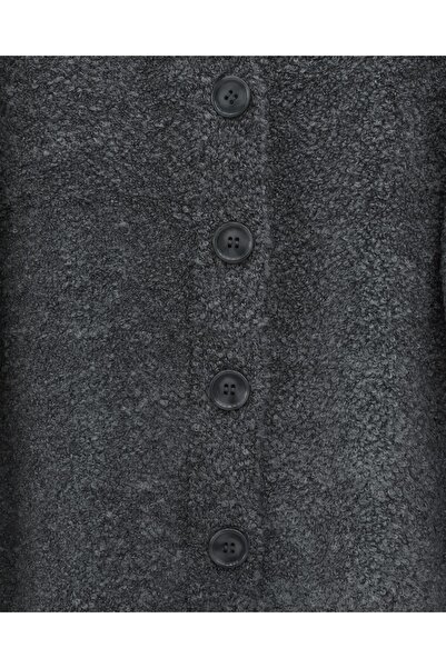 Modamorfo Buttoned Casual Knit Cardigan - Smoked