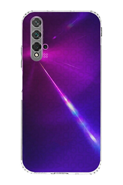CaseArt Huawei Nove 5T ile Uyumlu Kapak Kamera Korumalı Şarj Yeri Tıpalı Şeff...