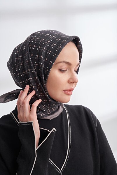 ARMANDA Premium Serisi Orbis Desen %100 Twill İpek Eşarp Desenli İpek Eşarp S...