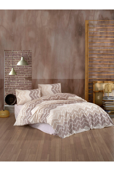 Bikaya Home Crystal Ranforce Double Duvet Cover Set |   100% Cotton |   57 Wi...