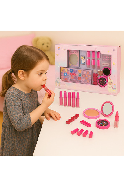 REZZOSS مجموعة مكياج الأميرة للبنات من سن 5 سنوات فما فوق، مجموعة مكياج آمنة ...