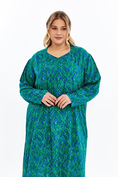 Nehir tekstil Battal Plus Size Summer Mother's Dress