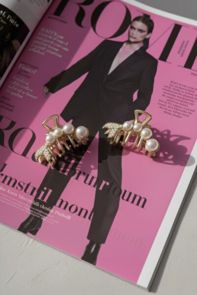 GÜLPEŞE 2-Piece Small Fish Detailed Metal Latch Buckle Aziz-343