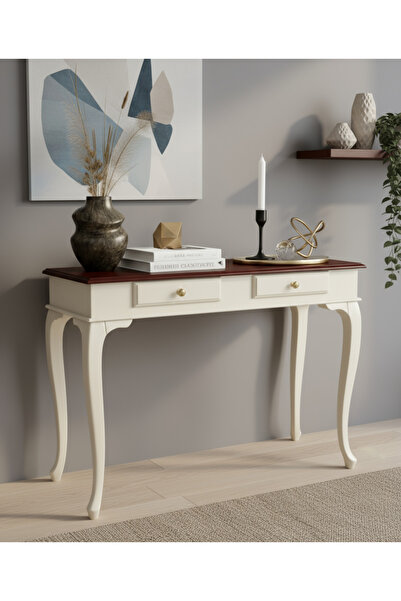 Wooding Mobilya 120 Cm Masif Lükens Krem Ceviz Dresuar