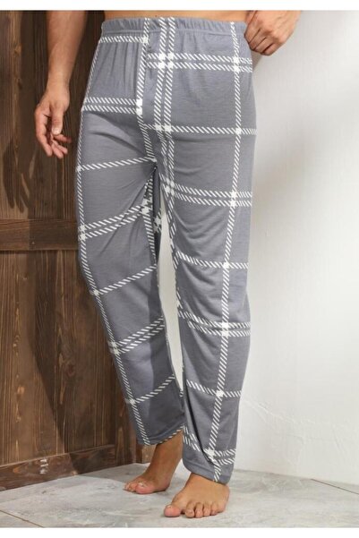 TOSKI Men's big size trousers Grey with White