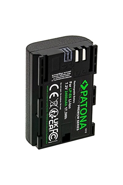 Patona LP-E6 2400mAh Premium Battery for Canon EOS 5D/6D/7D/60D/70D/80D/90D/E...