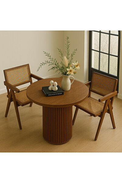 Trihome 2 Kişilik Masif Kayın Yemek Masası – Doğal Şıklık ve Dayanıklılık