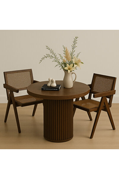 Trihome 2 Kişilik Masif Kayın Yemek Masası – Doğal Şıklık ve Dayanıklılık