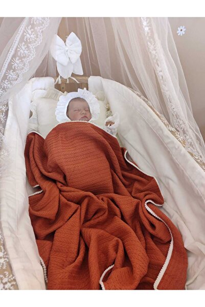 BY TUNA DESİGN Baby Blanket-Organic Knitted Blanket-Wrap