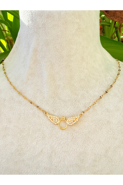 ATLASAKSESUARR Solitary Angel Winged Steel Necklace