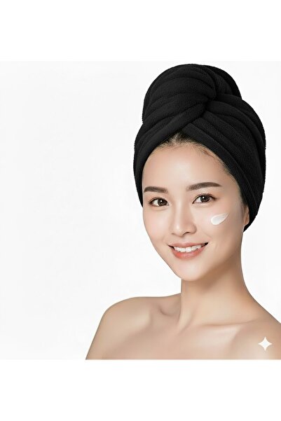 Raska Home منشفة شعر مطاطية بأزرار، قبعة للشعر، قبعة للمكياج، منشفة للعناية ب...