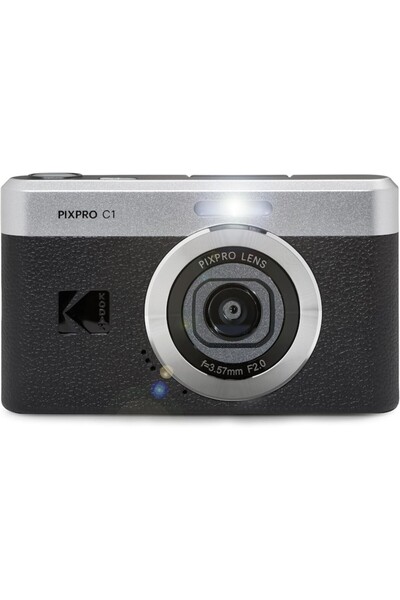 Kodak PIXPRO C1 Compact Camera, 13 MP, 4x Zoom, Vlogging, Full HD, Black