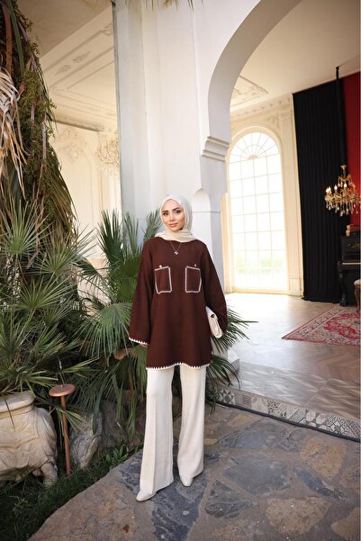 Kirazca Butik Women's Standard Size Corded Fabric Knitwear Set