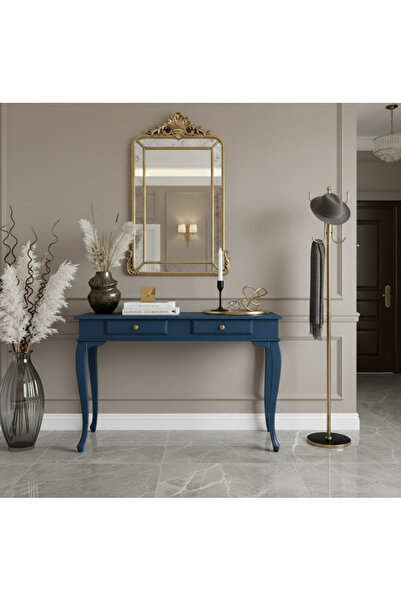 Wooding Mobilya 110 Cm Masif Lükens Mavi Dresuar