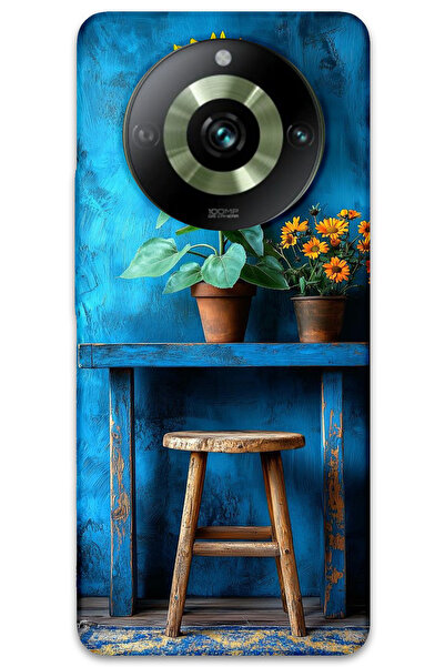 MRCİLETİSİM غطاء خلفي لهاتف Realme 11 Pro Plus بنمط HD مطبوع - زهرة فنية