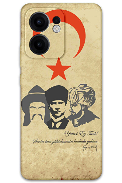 MRCİLETİSİM غطاء خلفي لهاتف اوبو رينو 13F 5G بنمط HD مطبوع - يوسل اي تراك