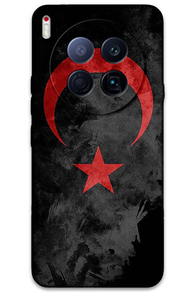 MRCİLETİSİM غطاء خلفي لهاتف تكنو كامون 40 بريمير 5G بنمط HD مطبوع - علم أسود