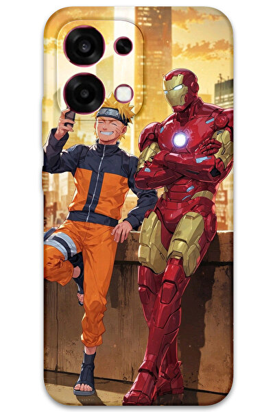 MRCİLETİSİM غطاء خلفي لهاتف اوبو A6 برو 4G بنمط HD مطبوع - الرجل الحديدي