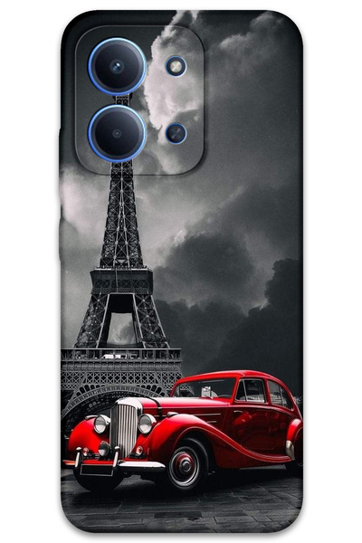 MRCİLETİSİM غطاء خلفي لهاتف Xiaomi Redmi 15C 5G بنمط HD مطبوع - Cool Eiffel