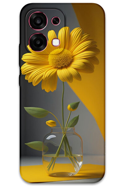 MRCİLETİSİM غطاء خلفي لهاتف اوبو A6 برو 4G بنمط HD مطبوع - زهرة الفانوس