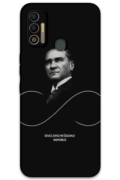 MRCİLETİSİM غطاء خلفي لهاتف Tecno Spark 7T بنمط HD مطبوع - أتاتورك إنفينيتي