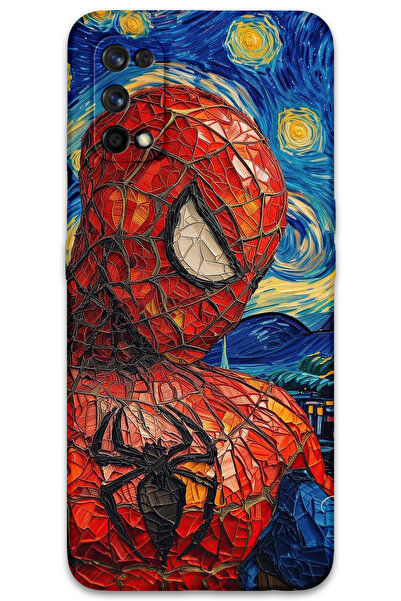 MRCİLETİSİM غطاء خلفي لهاتف Realme 7 Pro بنمط HD مطبوع - سبايدر مان