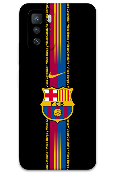 MRCİLETİSİM غطاء خلفي لهاتف Xiaomi Poco X3 GT بنمط HD مطبوع - برشلونة