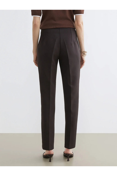 LC Waikiki Lcwaikiki Classic Brown High Waist Cigarette Women's Pants