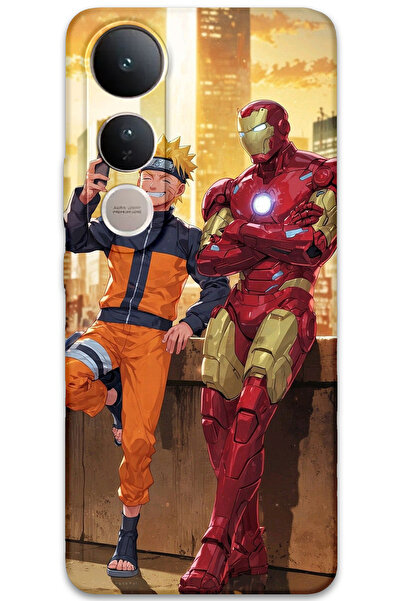 MRCİLETİSİM غطاء خلفي لهاتف Vivo V50 Lite 4G بنمط HD مطبوع - الرجل الحديدي